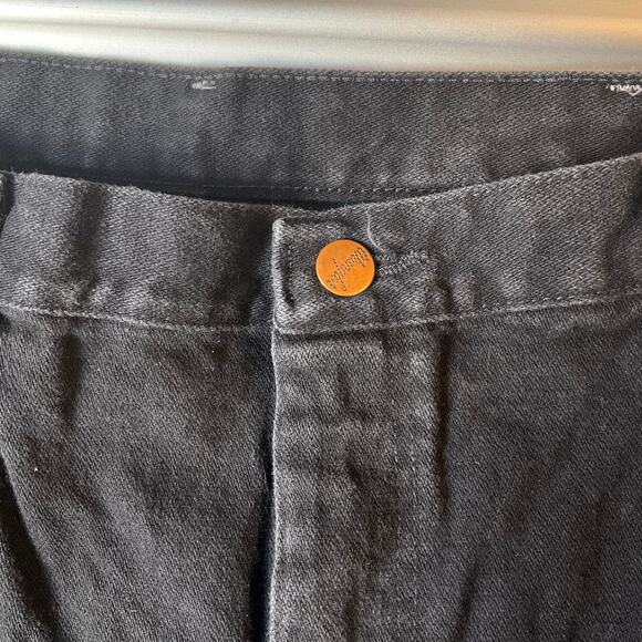 Wrangler Men Jeans size 38 x 30 Black Mid Rise Straight Leg Slim Fit - Picture 8 of 12